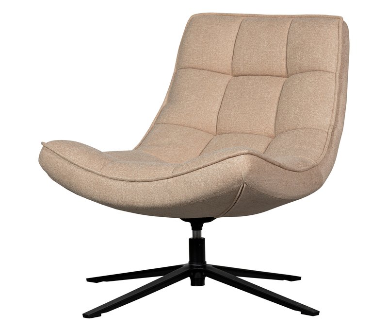 Tchibo - Woood Drehsessel »Maudi« - 74x86x84cm - schwarz - Polyester / Metall