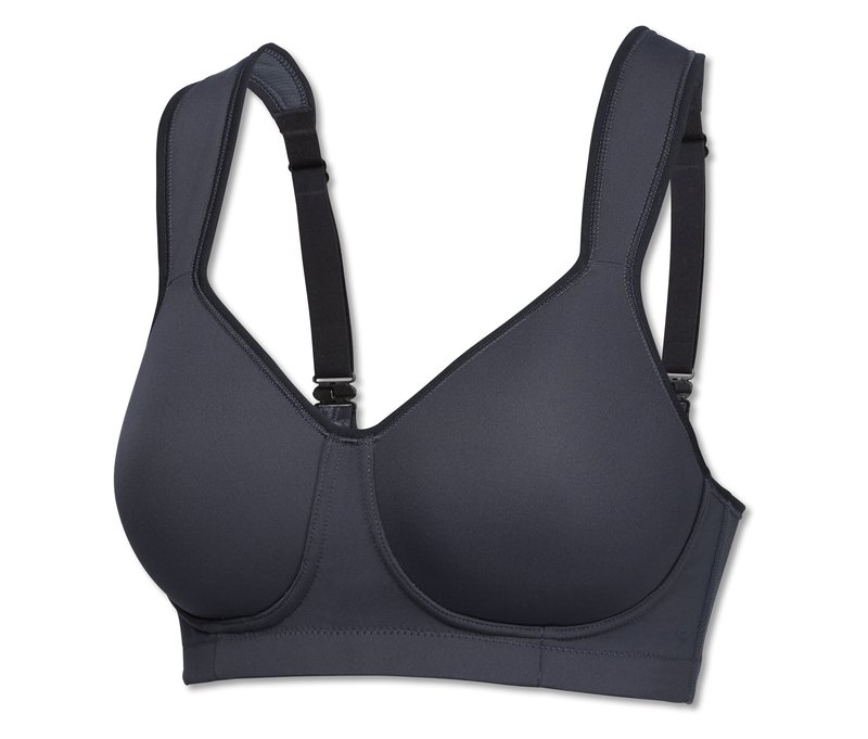 Schiesser Sport-BH Softcup Medium - Damen - Gr. 80D - anthrazit