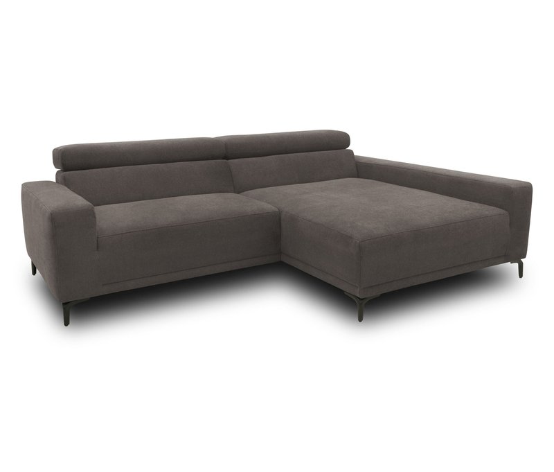 Tchibo - Domo Ecksofa »Malmö« Longchair rechts - 248x172x90cm - schwarz - Polyester / Nylon / Holz