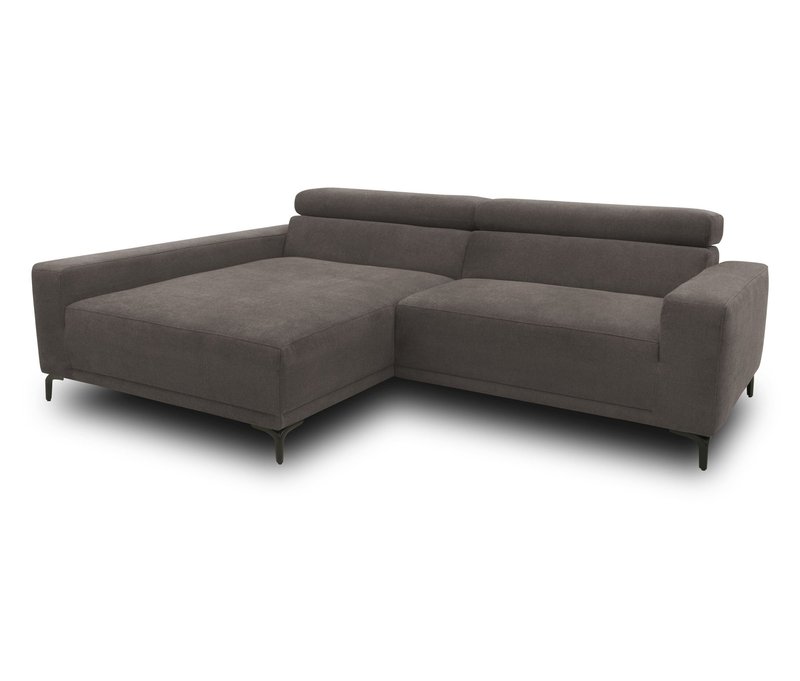 Tchibo - Domo Ecksofa »Malmö« Longchair links - 248x172x90cm - schwarz - Polyester / Nylon / Holz