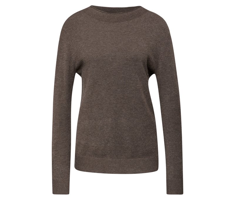 Street One Strickpullover mit Rollkante - Damen - Gr. 46 - braun