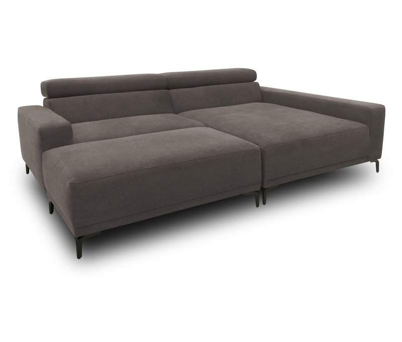 Tchibo - Domo Eck-Schlafsofa »Malmö« mit Hocker - 248x172x72cm - schwarz - Polyester / Acryl / Holz