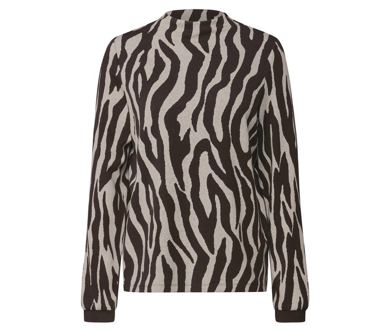 Street One Jacquard-Shirt - Damen - Gr. 36 - braun