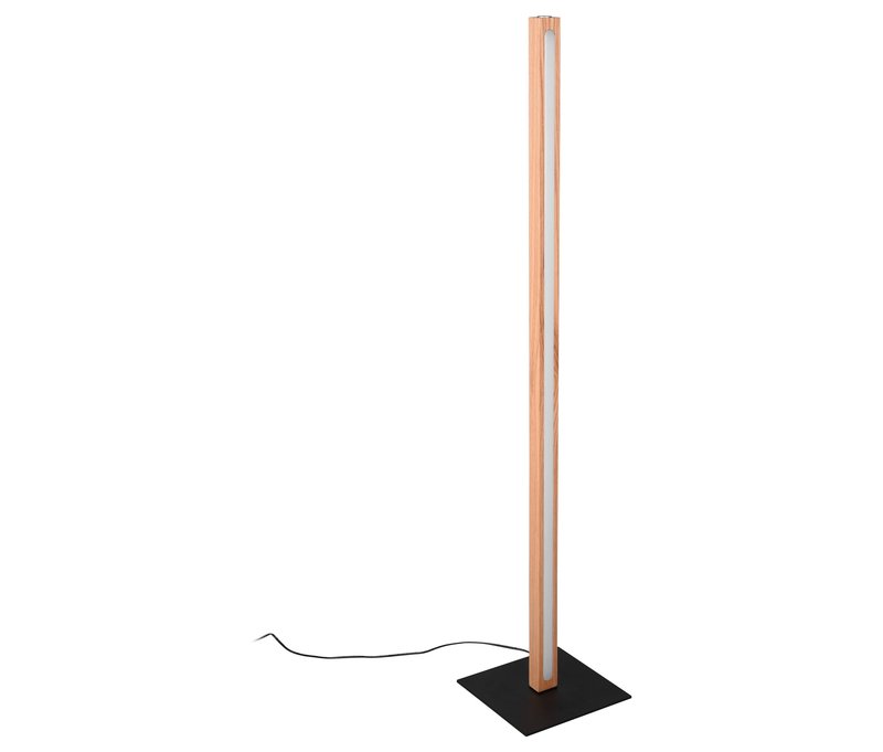 Trio LED-Stehleuchte »Bellari« - 25x6,5x118,5cm - braun - Holz / Kunststoff / Metall
