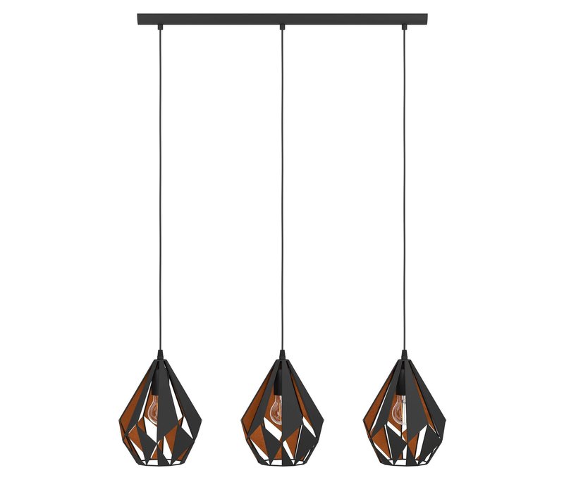 Eglo Pendelleuchte »Carlton« - 80,5x20,5x110cm - schwarz - Stahl