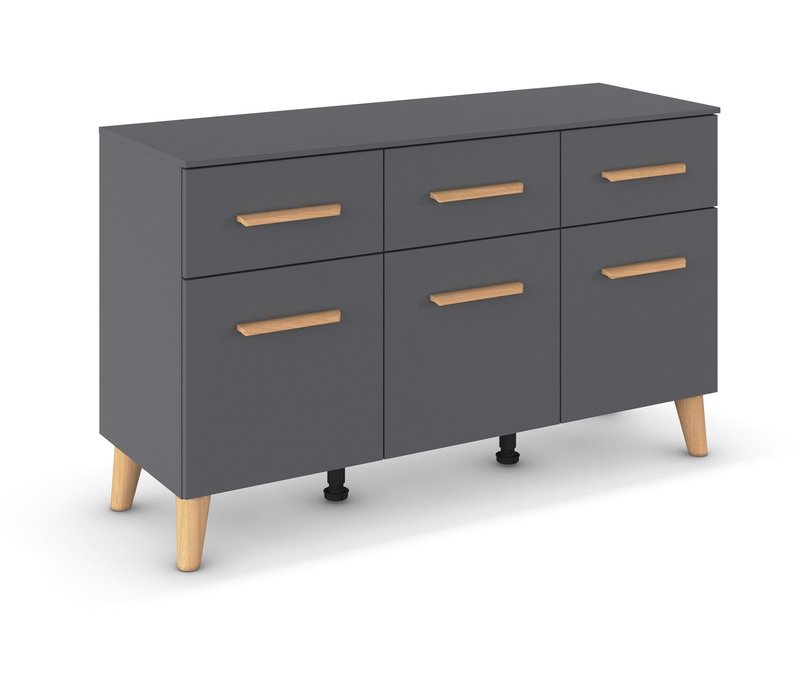 rauch Kommode »Skandi« - 120x42x72cm - grau - Holz / Holz