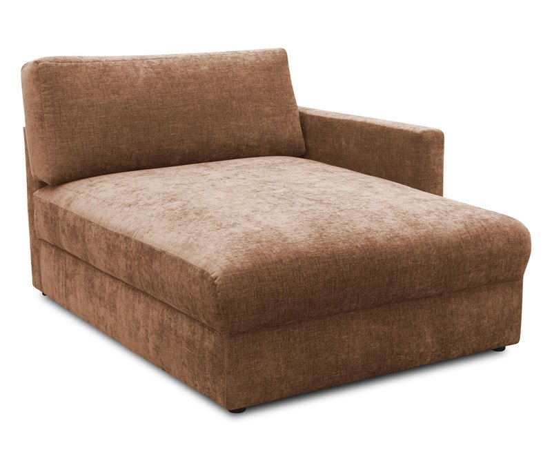Tchibo - Domo Longchair »Sonderburg« rechts - 115x150x86cm - hellbraun - Polyester / Holz / Eichenholz
