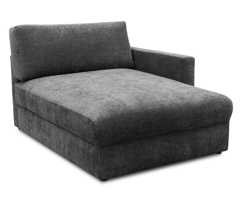 Tchibo - Domo Longchair »Sonderburg« rechts - 115x150x86cm - anthrazit - Polyester / Holz / Eichenholz