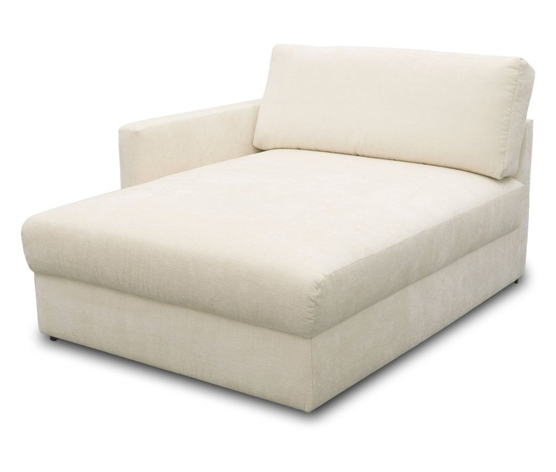 Tchibo - Domo Longchair »Sonderburg« links - 115x150x86cm - creme - Polyester / Holz / Eichenholz