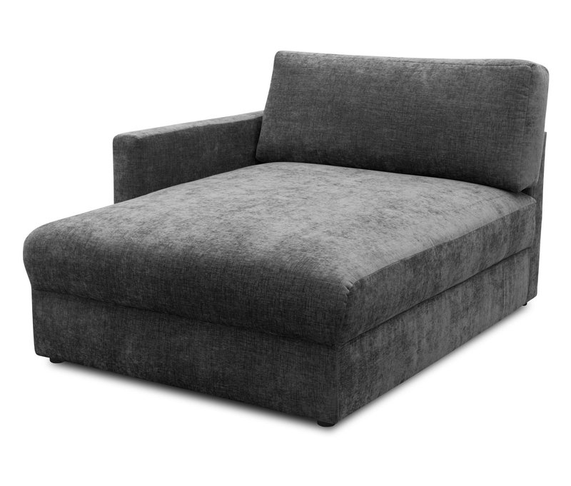 Tchibo - Ddomo Longchair »Sonderburg« links - 115x150x86cm - anthrazit - Polyester / Holz / Eichenholz