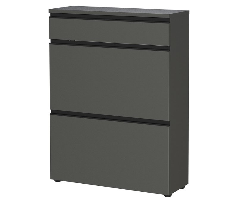 Tchibo - Schuhschrank »Baldone« - 80x29x107cm - grau - Holz / Metall