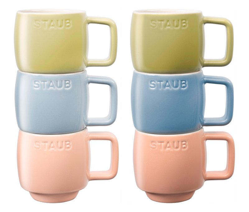 6 Staub Espressotassen »Macaron« - blau