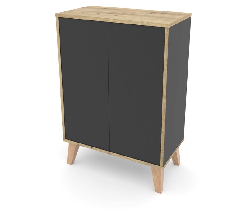 Roba Badschrank »Morena« mit 2 Türen - 60x32,5x87cm - braun - Holz / Acryl
