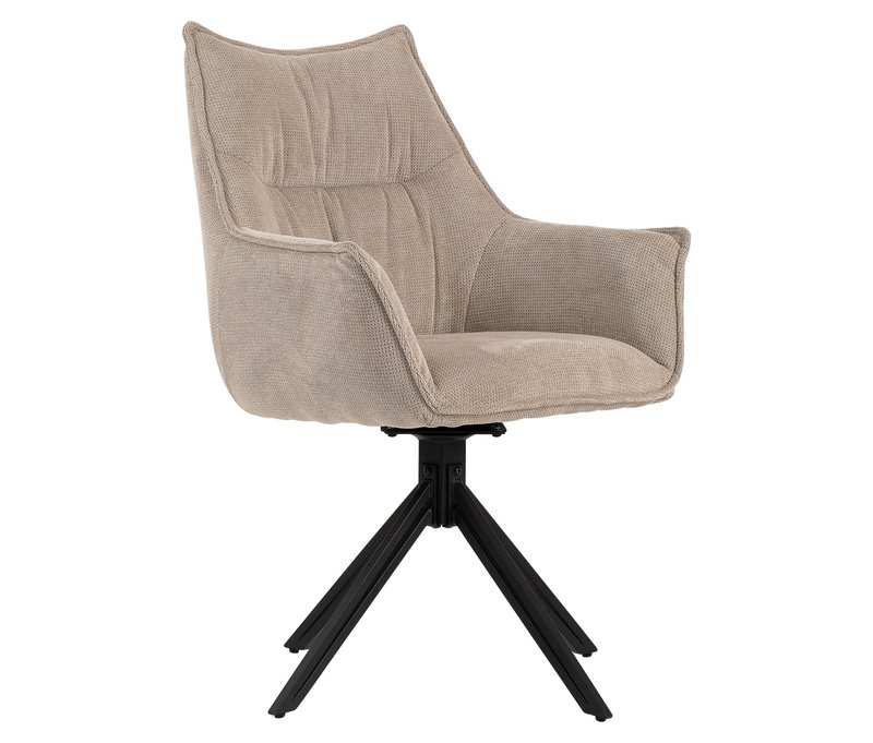 DeVries Diningsessel »Ginosa« - 62x66x90cm - schwarz - Polyester / Metall