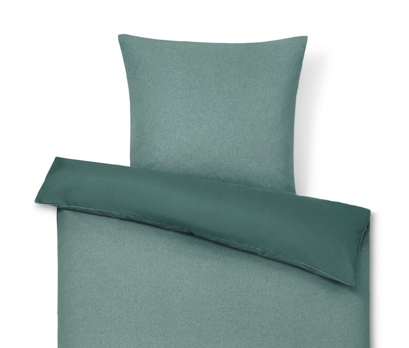Tchibo - Microfaser-Flanell-Bettwäsche - dunkelgrün