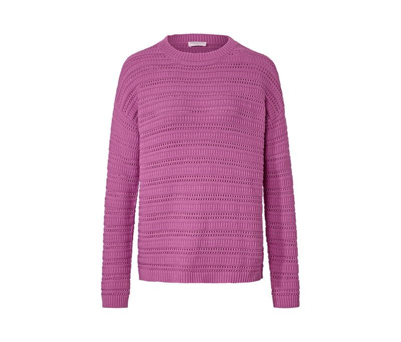 Pullover mit Ajour-Muster - Damen - Gr. L - rosa