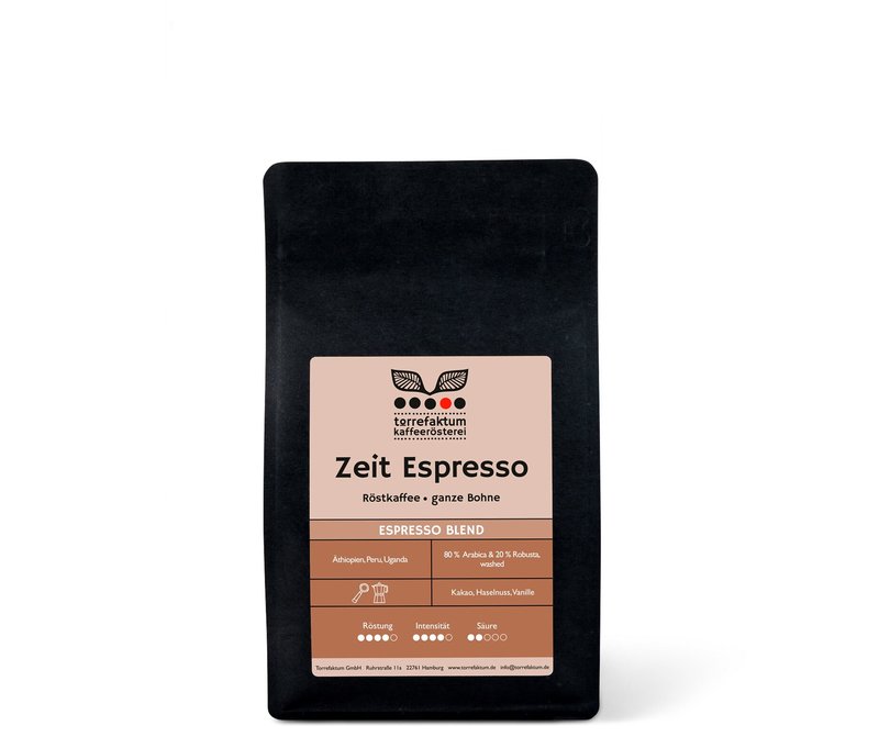 Torrefaktum - Espresso Zeit Café - 250 g Ganze Bohne - Intensität: 4/6