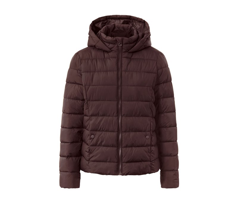 Tchibo - Steppjacke mit Kapuze - Damen - Gr. 40 - dunkelbraun