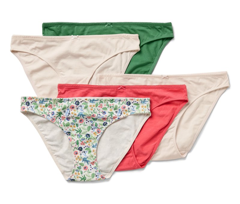 Tchibo - 5 Slips - Damen - Gr. L - koralle