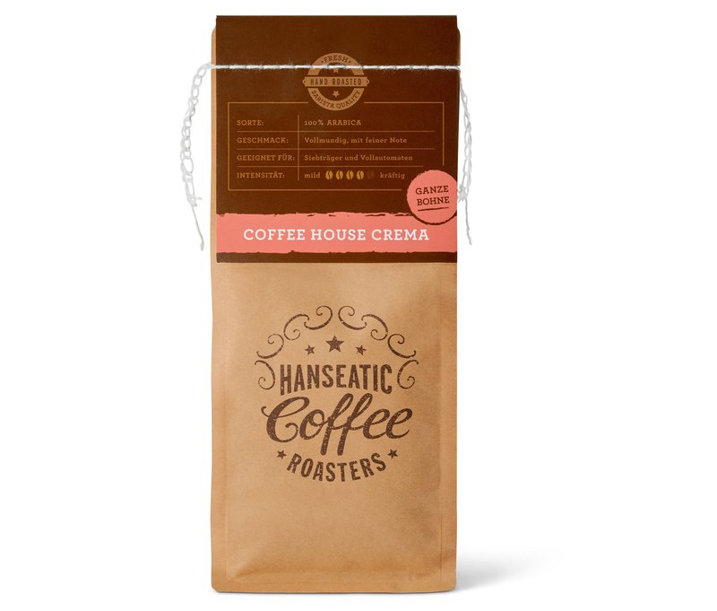 Hanseatic - Coffee House Caffè Crema - 250 g Ganze Bohne - Intensität: 3/6
