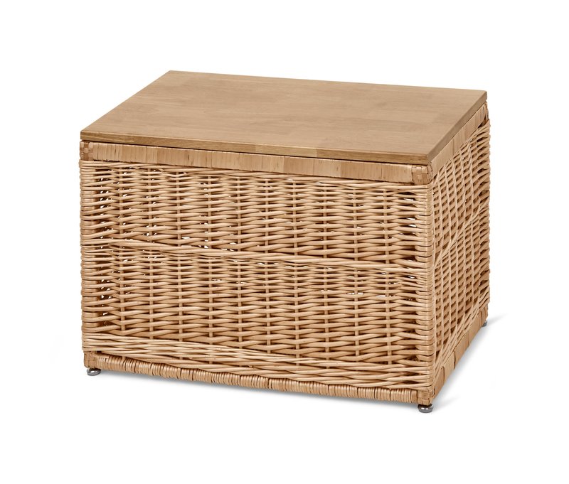 Tchibo - Truhe aus Geflecht - 68x45x45cm - braun - Holz / Holz