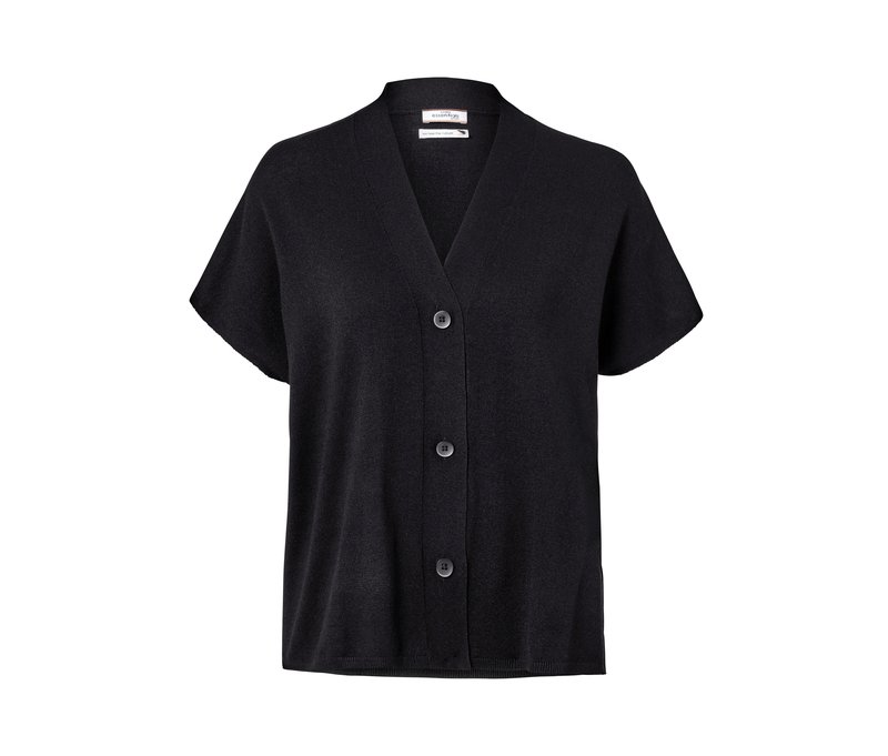 Tchibo - Kurzärmeliger Cardigan - Damen - Gr. L - schwarz