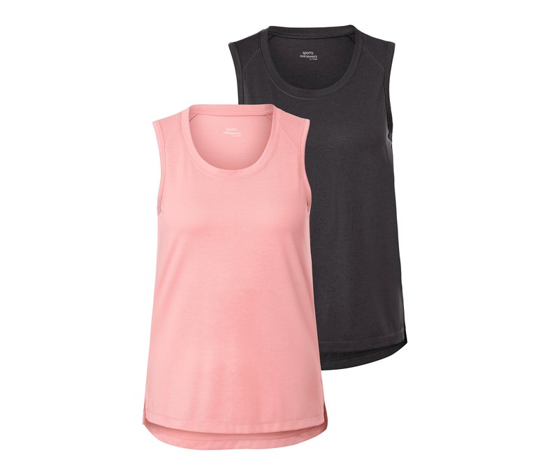 Tchibo - 2 Sporttops - Damen - Gr. L - schwarz
