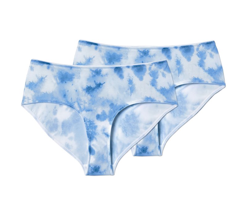 Tchibo - 2 Mini-Slips mit Batik-Print - Damen - Gr. XS - weiß