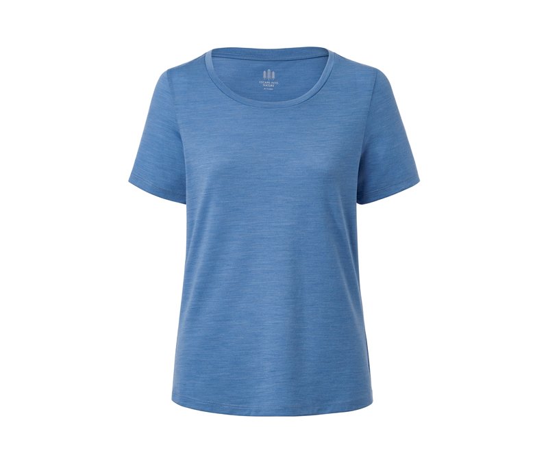 Tchibo - Funktionsshirt mit Merinowolle - Damen - Gr. M - blau