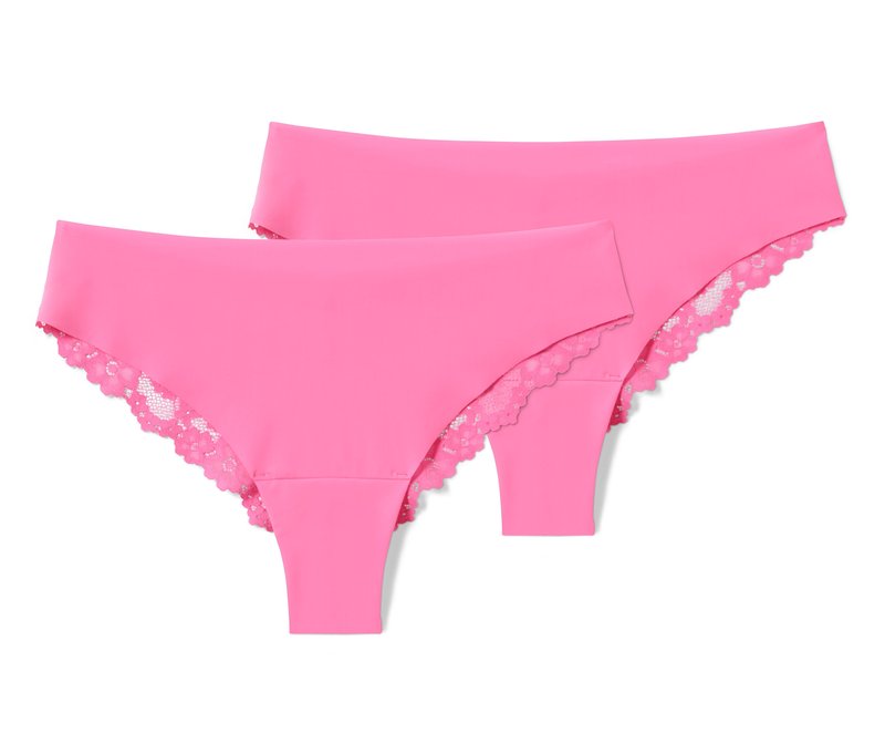 Tchibo - 2 Magic-Cut-Braziltangas - Damen - Gr. L - pink