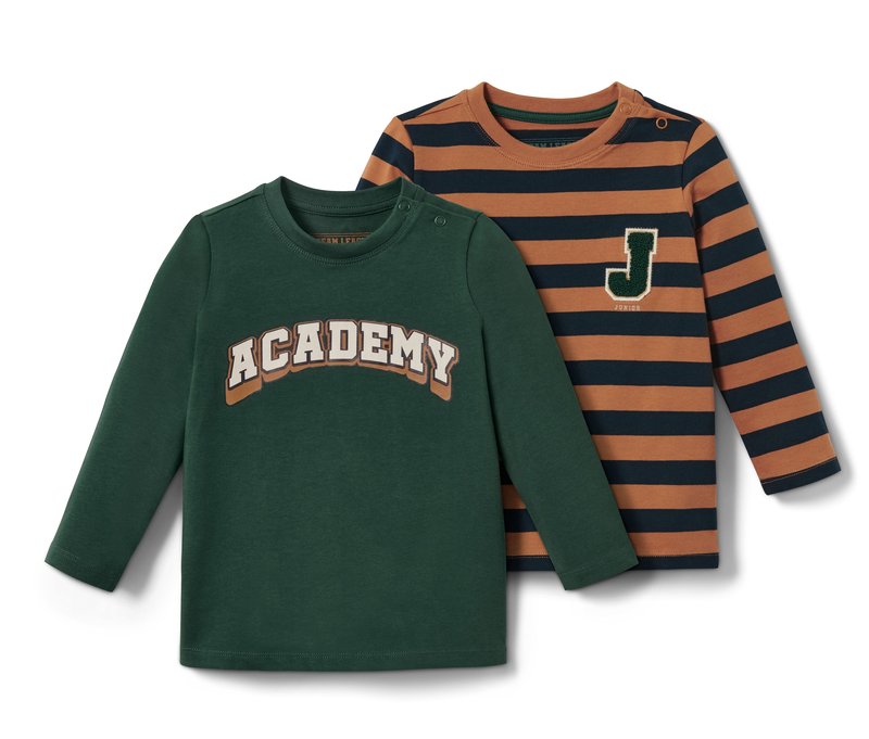 Tchibo - 2 Langarmshirts - Herren - Gr. 122/128 - anthrazit