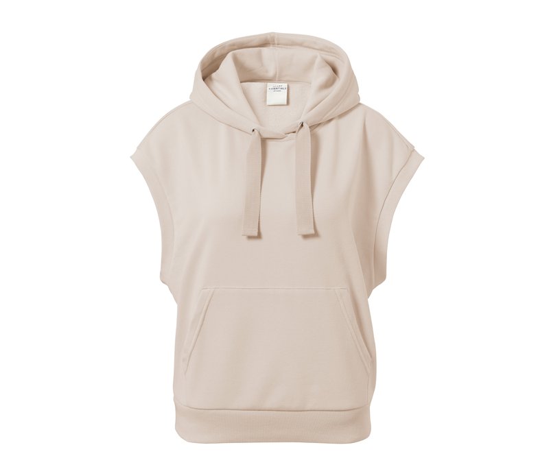 Tchibo - Ärmelloser Sport-Hoodie - Damen - Gr. XL - creme