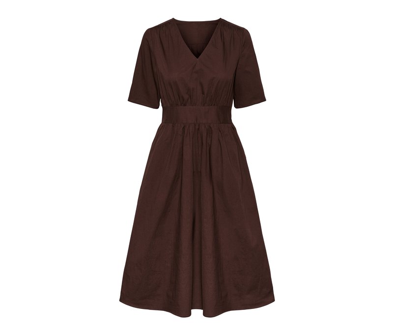 Tchibo - Midikleid - Damen - Gr. 34 - dunkelbraun
