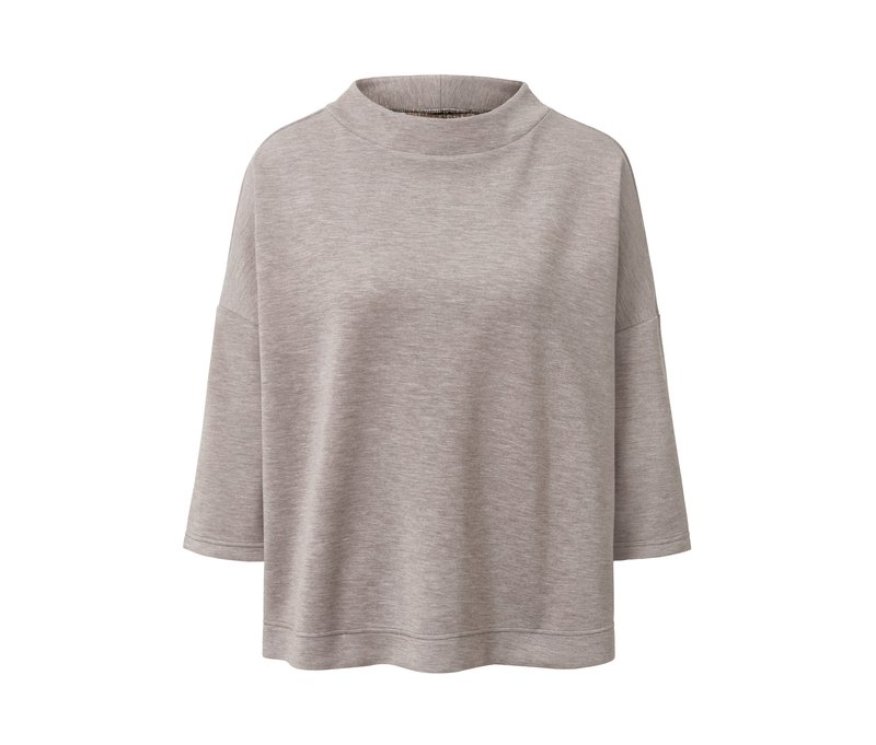 Tchibo - Sweatshirt mit 3/4-Arm - Damen - Gr. XXL - taupe