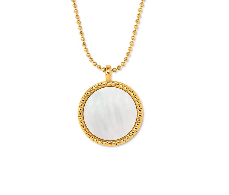 Tchibo - Kette mit Perlmuttanhänger - weiß