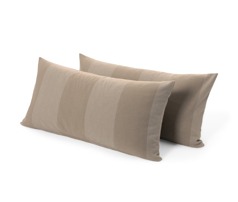 Tchibo - 2 Edelflanell-Kopfkissenbezüge - taupe