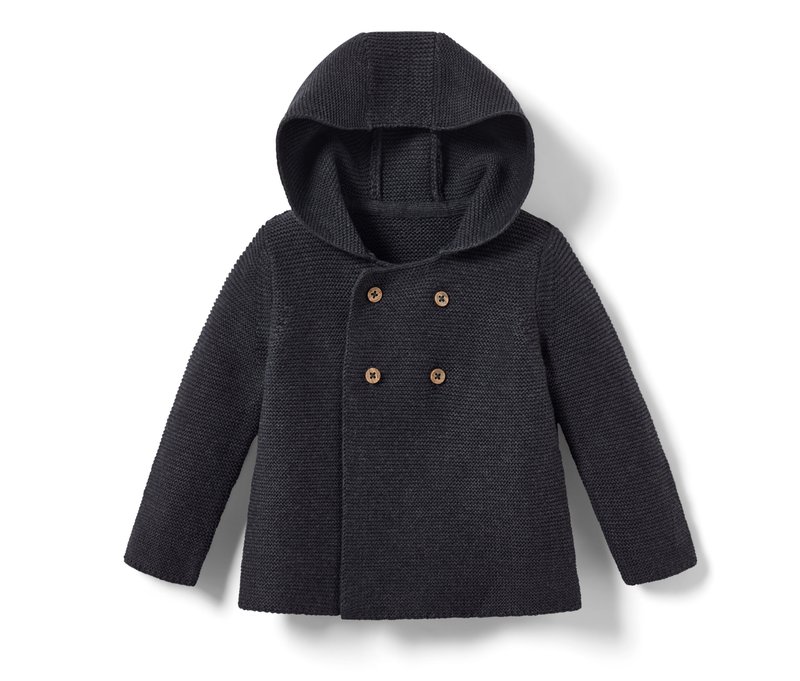Tchibo - Baby-Strickjacke - Newborn - Gr. 50/56 - dunkelgrau