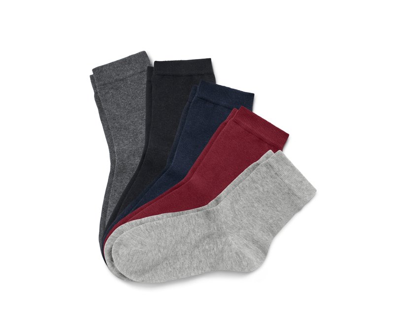 Tchibo - 5 Paar Socken - Damen - Gr. 39-42 - dunkelgrau