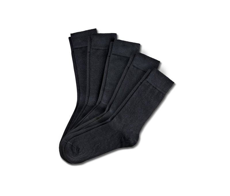 Tchibo - 5 Paar Socken - Herren - Gr. 41-43 - schwarz