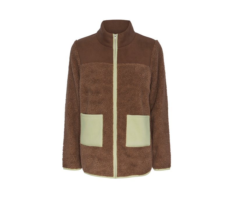 Tchibo - Teddy-Jacke - Damen - Gr. 44 - hellgrün