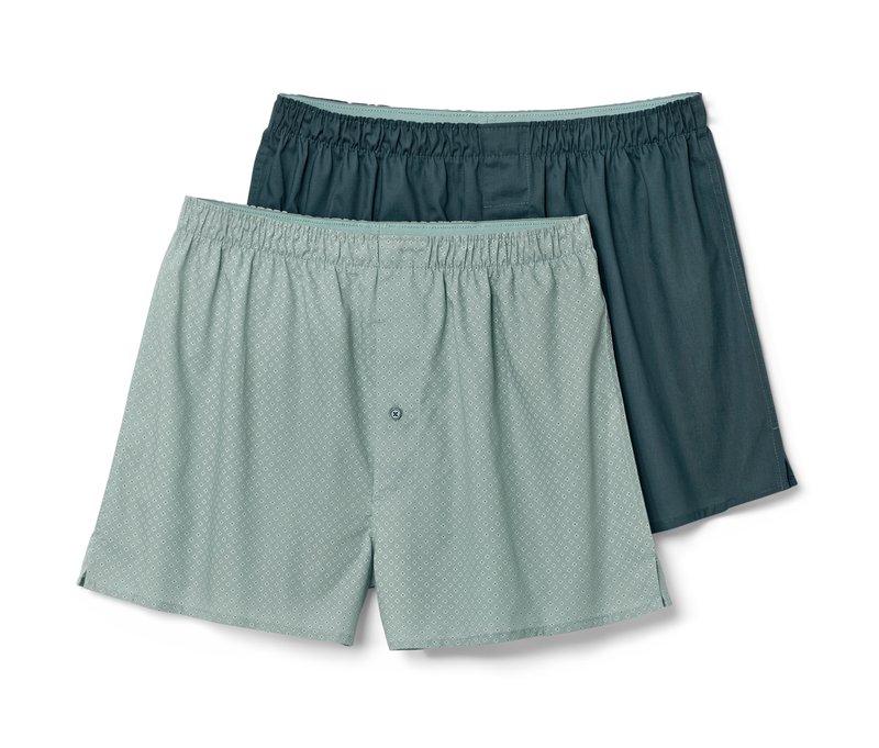 Tchibo - 2 Web-Boxershorts - Herren - Gr. Xl/7 - petrol/print