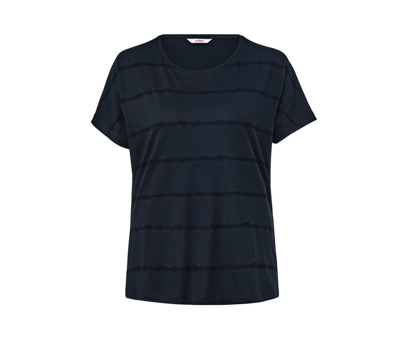 Tchibo - Shirt mit Rundhalsausschnitt - Damen - Gr. XL - dunkelblau/print