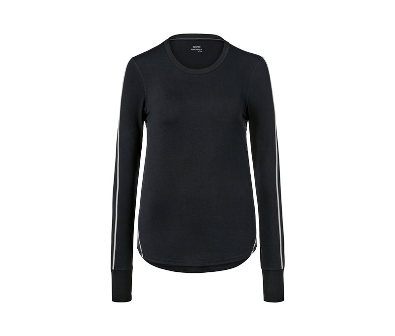 Tchibo - Langarm-Funktionsshirt - Damen - Gr. L - anthrazit