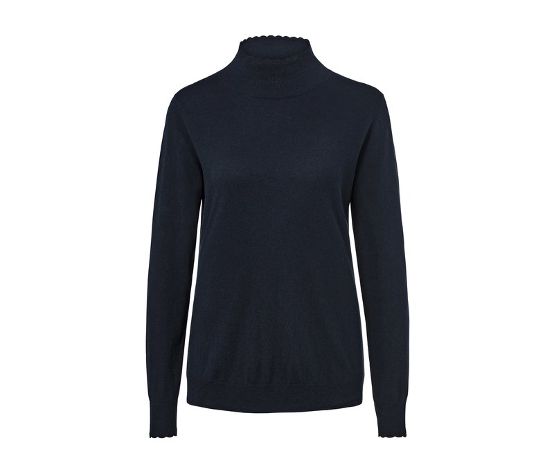 Tchibo - Strickpullover mit Stehkragen - Damen - Gr. M - dunkelblau