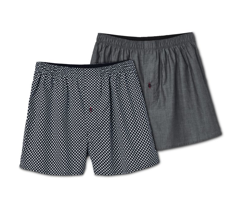 Tchibo - 2 Web-Boxershorts - Herren - Gr. M/5 - schwarz/print