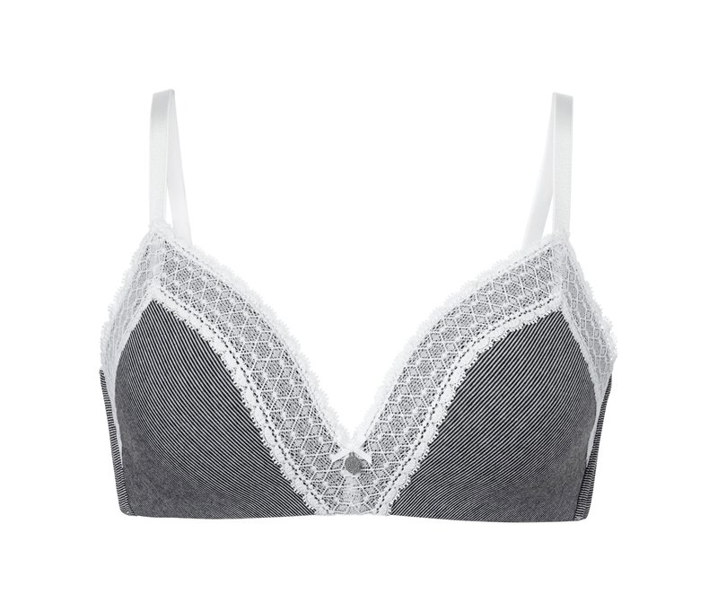 Tchibo - Softschalen-BH - Damen - Gr. 80C - schwarz/gestreift