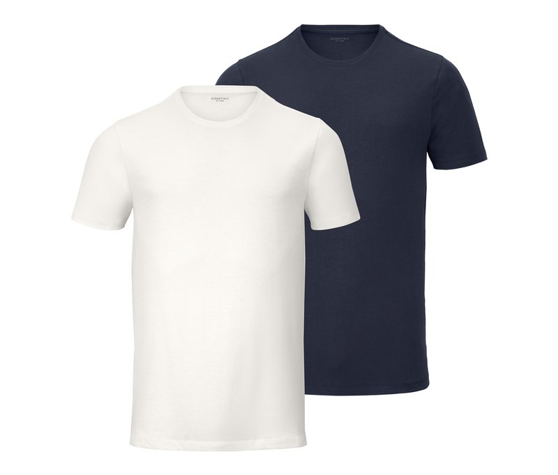 Tchibo - 2 T-Shirts mit Rundhalsausschnitt - Herren - Gr. XL - dunkelblau