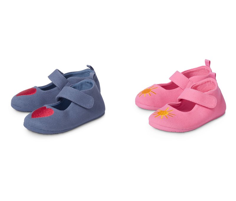 Tchibo - 2 Paar Hausschuhe aus recyceltem Material - Damen - Gr. 34 - blau
