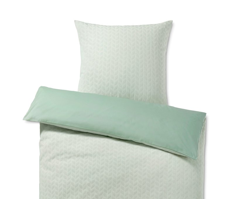 Tchibo - Jacquard-Bettwäsche - mintgrün