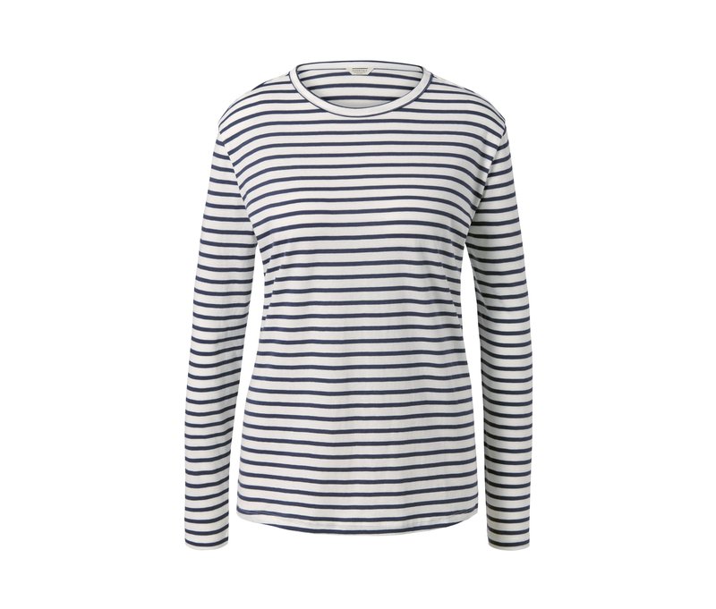 Tchibo - Langarmshirt - Damen - Gr. S - blau/gestreift